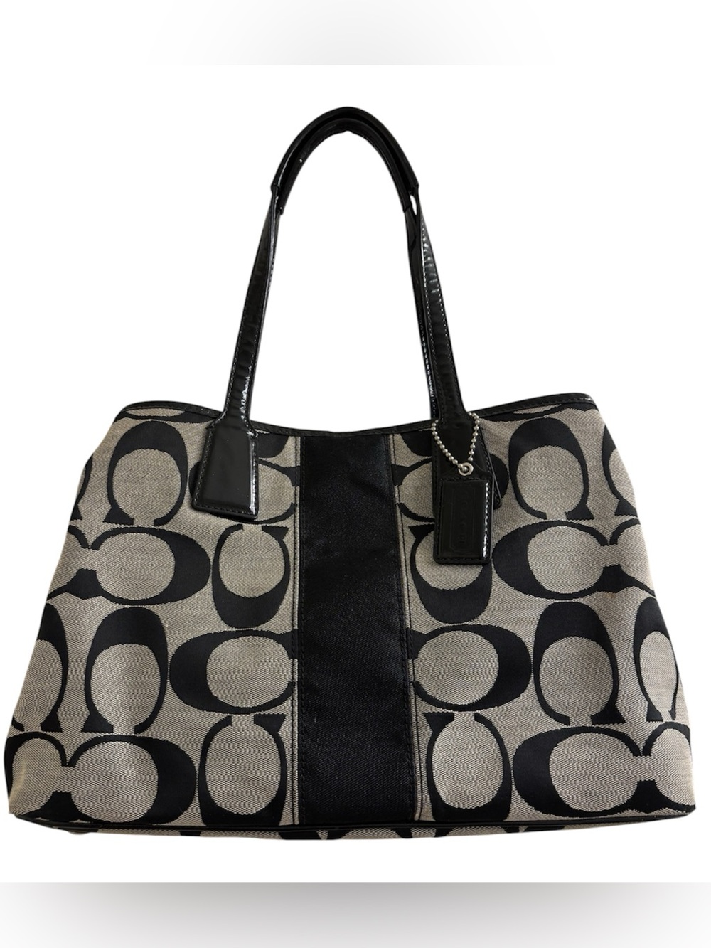 Coach signature carryall with kisslock